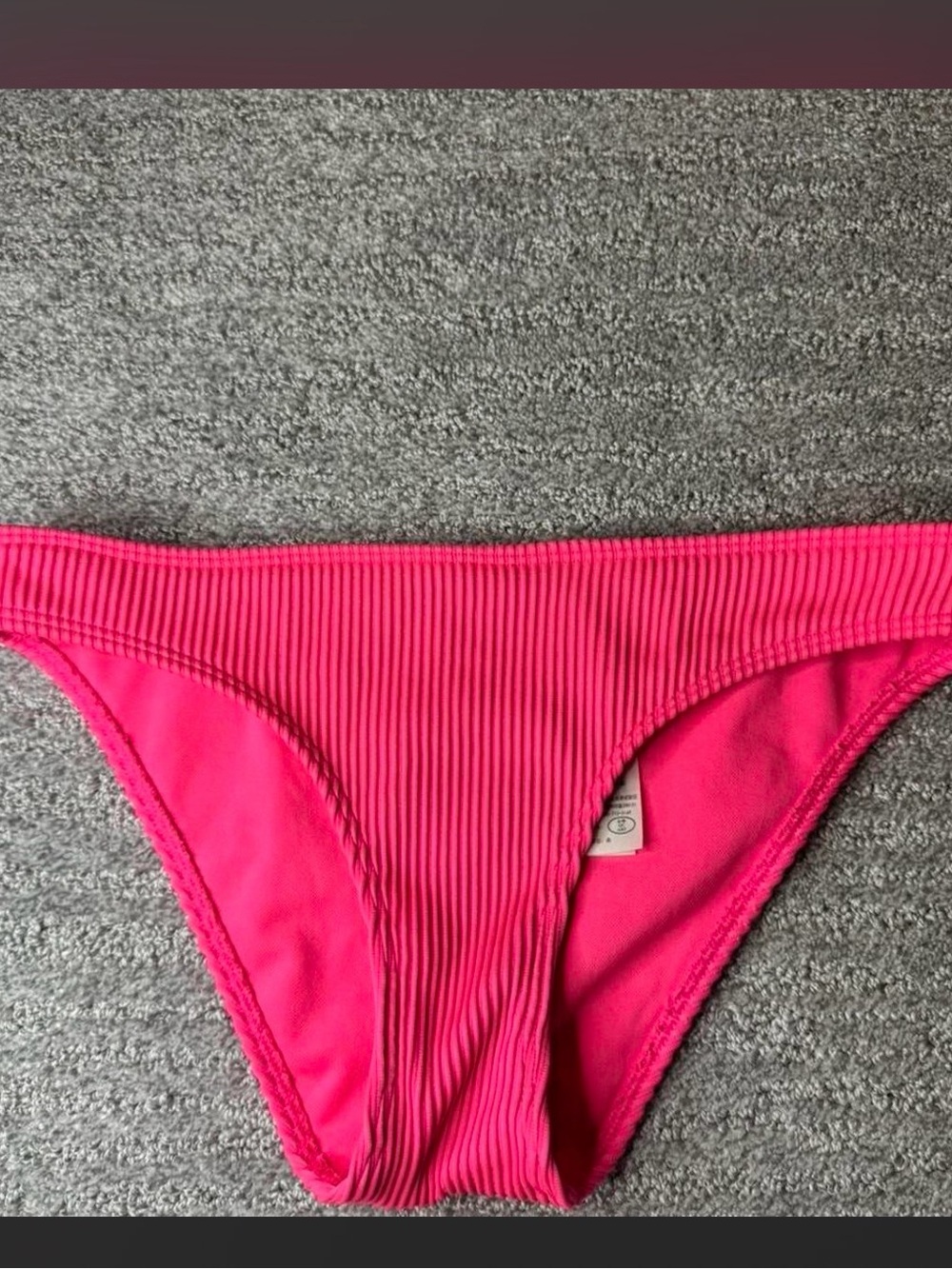 Hollister Women’s Hot Pink Ribbed Bikini Bottom
